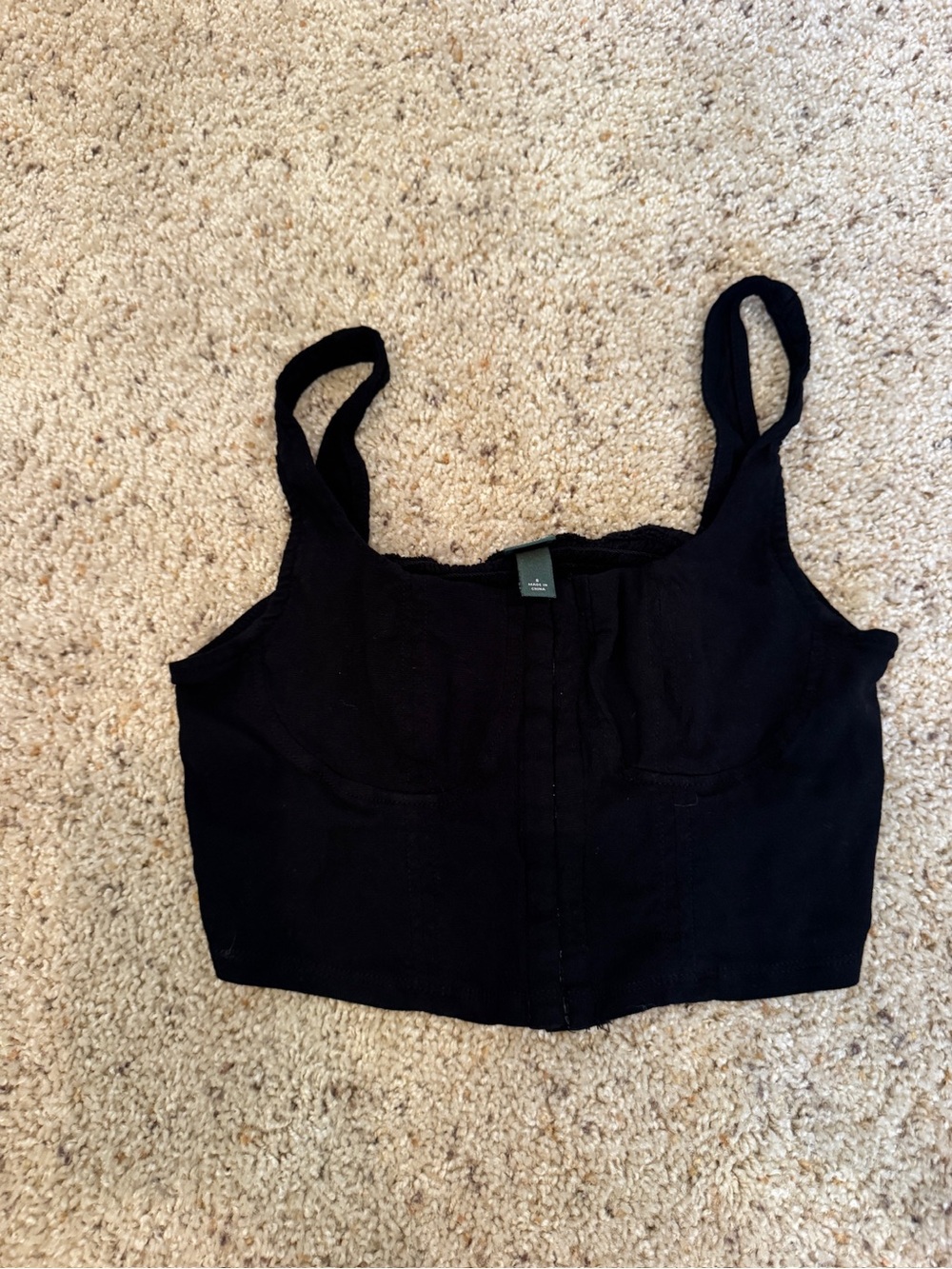 wild fable Black Crop Tank